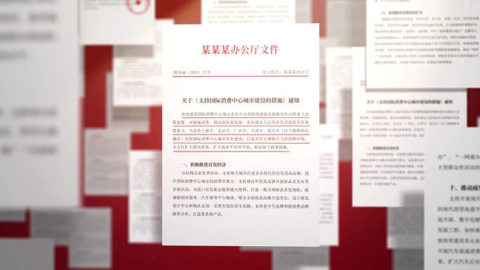 红头文件 政府报告 档案资料 公告通知