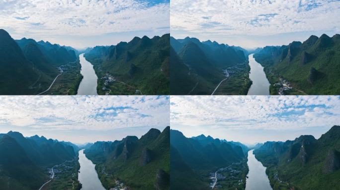 广西河池大化百里画廊河谷风光