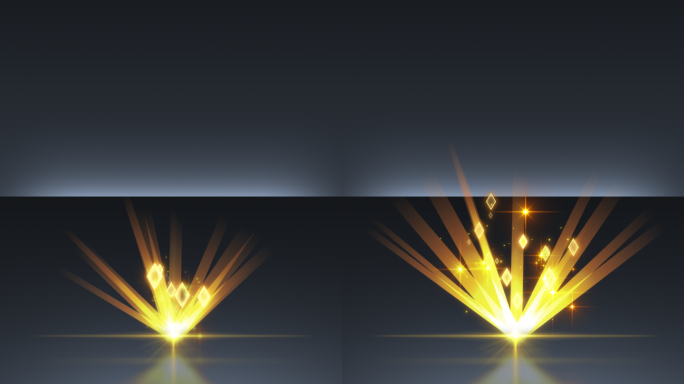 开宝箱特效_金光硬边（提供工程）