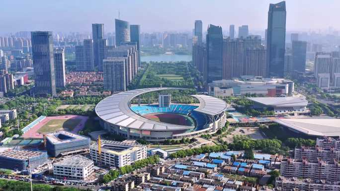 合肥地标建筑群奥体七星揽月