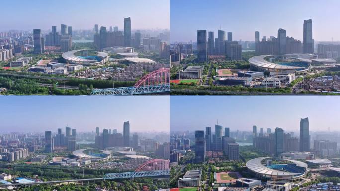 合肥地标建筑群奥体七星揽月
