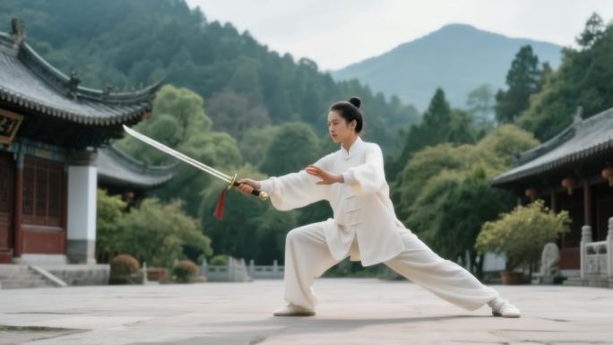 中华武术太极剑剑术表演