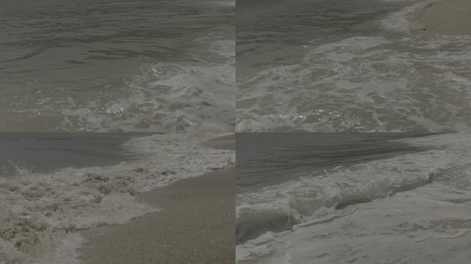 海浪拍打沙滩