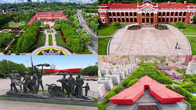 武汉首义广场辛亥革命纪念馆航拍