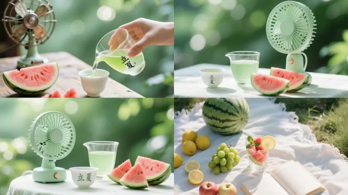 夏日清凉饮品与惬意时光