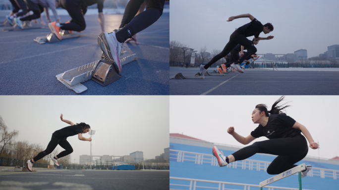 大学田径运动员起跑训练