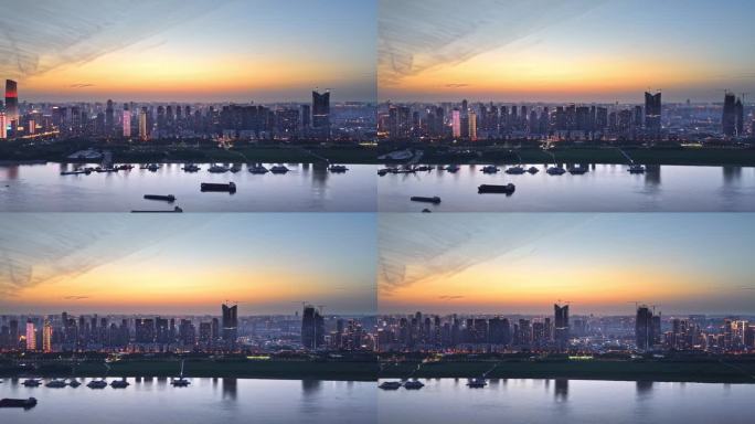 武汉二七滨江商务区夜景