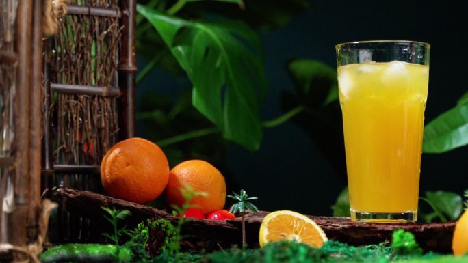夏日清凉橙汁饮品