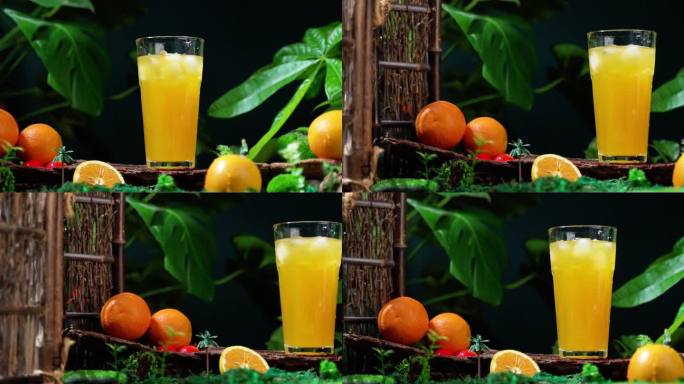 夏日清凉橙汁饮品