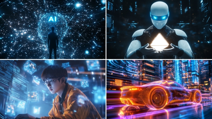 科技发展AI人工智能未来科技创新产业工业