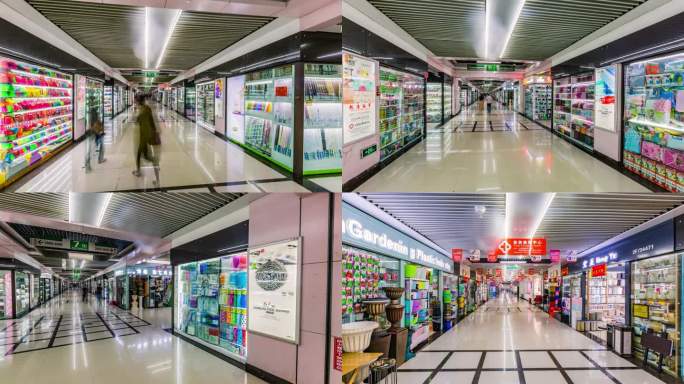 义乌国际商贸城地下商业街室内移动延时摄影