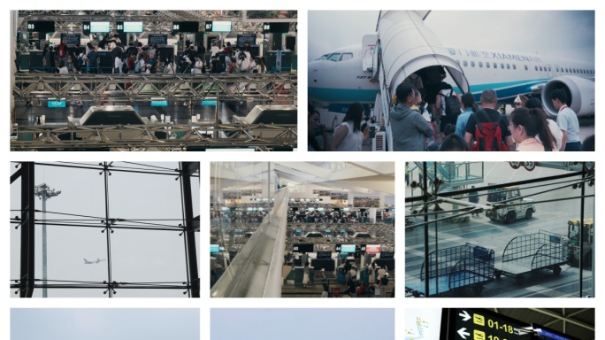 机场起飞航站楼候机室降落登机