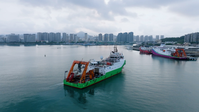 探索二号进港 海洋科考船 大国重器