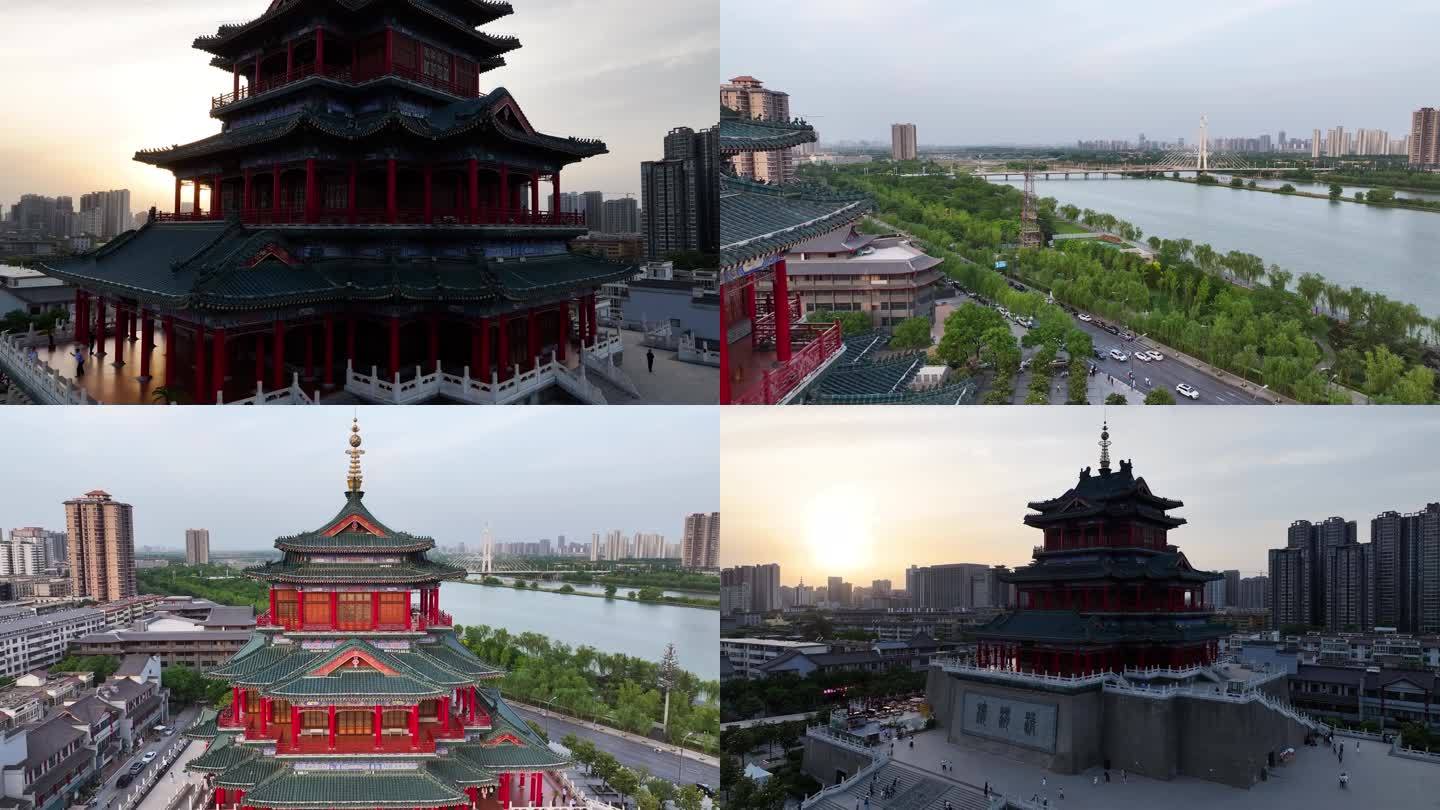 咸阳市秦渭楼航拍