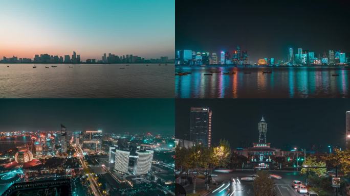 杭州城市夜景风光