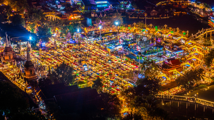 云南西双版纳星光夜市·繁华夜景合集