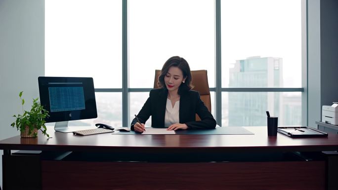 职场女性 创业办公室的女强人