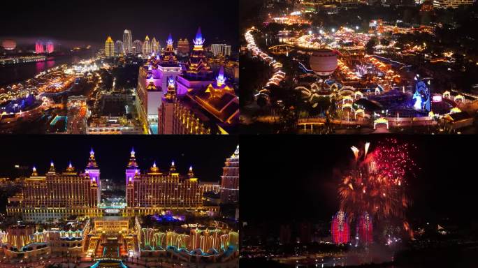 西双版纳夜景和烟花
