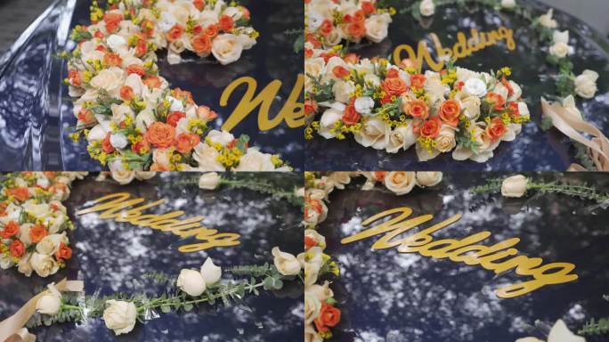 浪漫婚礼车头装饰