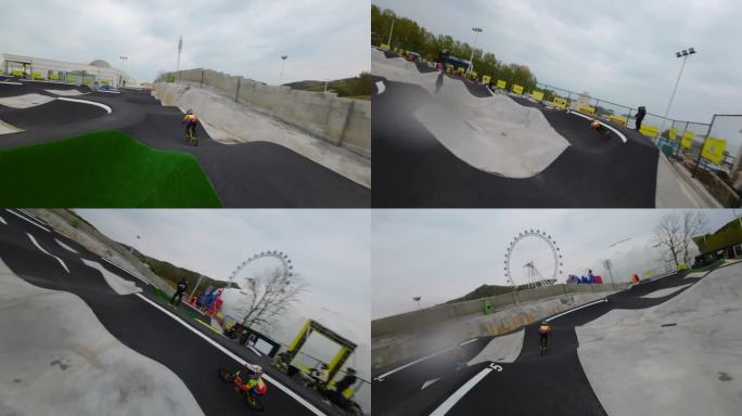 穿越机泵道骑行挑战儿童平衡车BMX竞技