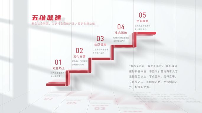 简洁明亮文字分类展示