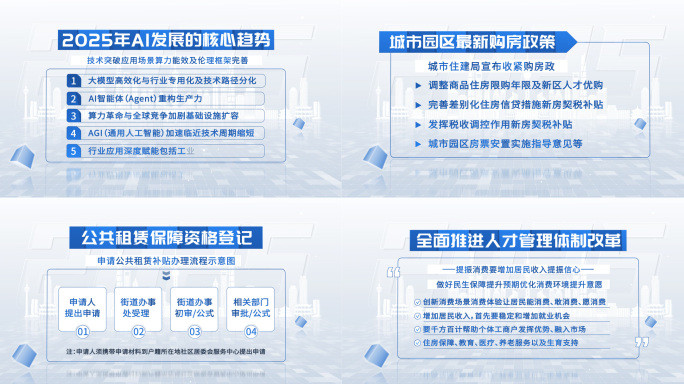 简洁科技字幕展示