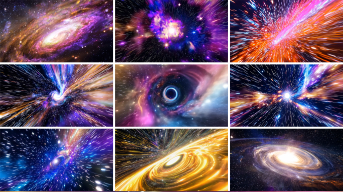 宇宙穿梭 虫洞穿梭 星空隧道穿梭星际穿越