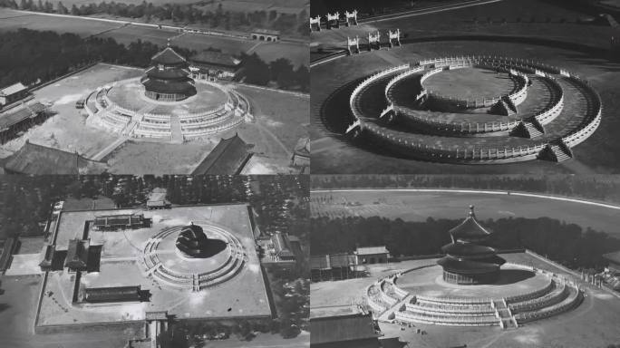 北京天坛黑白影像风貌