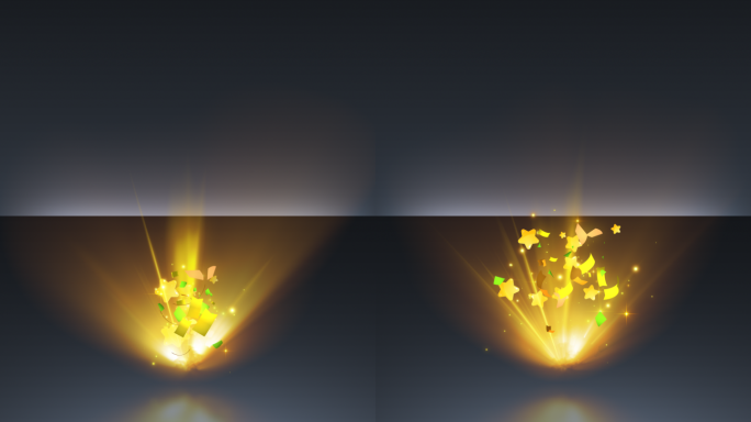 开宝箱特效_金光彩带（提供工程）