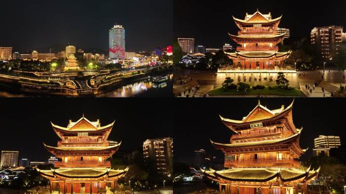 宜宾合江门夜景