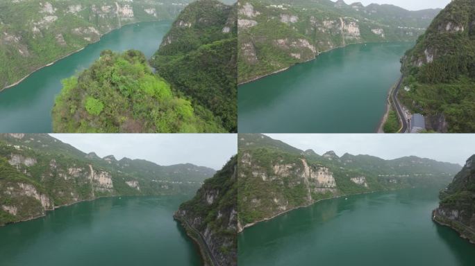 穿越机俯冲长江