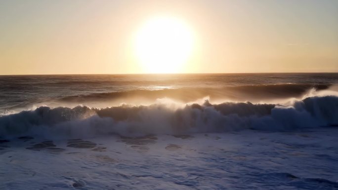海浪浪花日出合集