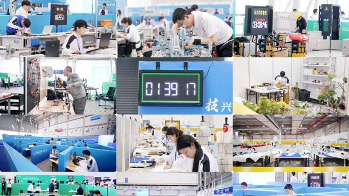 职业技能大赛现场实拍 职业教育 技能比赛