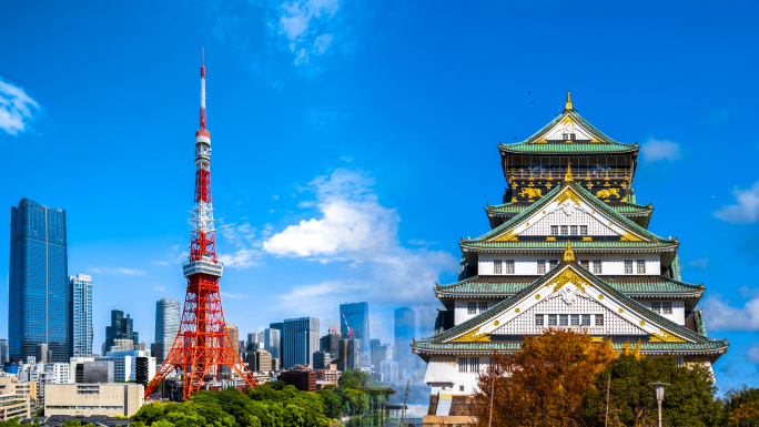 4K60P·日本东京+大阪地标延时合集