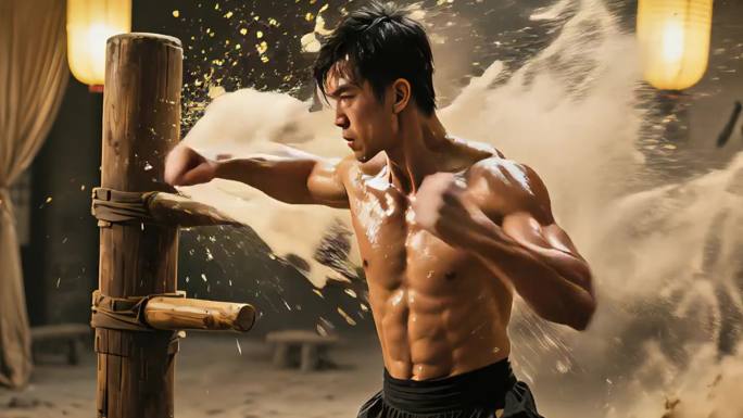 武术大师的精湛表演