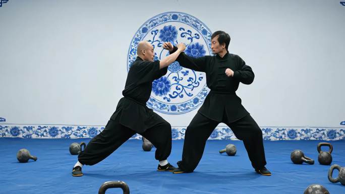 传统武术套路演练 肘捶视频素材