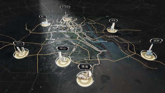 粤港澳湾区+广州区位配套交通地图