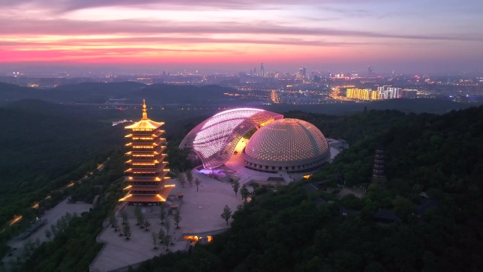 南京江宁区城市风光地标建筑