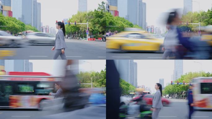 快节奏都市生活剪影