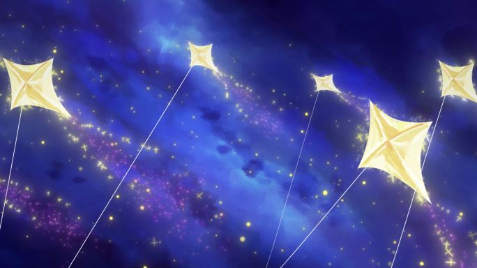 手绘梦幻星空风筝