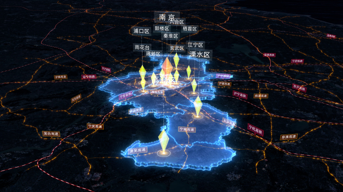 4K江苏南京区位地图