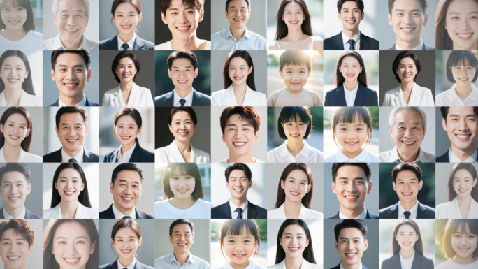 众多人物笑脸汇聚片头 第二版