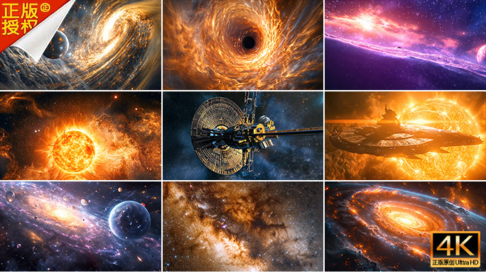 合集 绚丽星云宇宙奇观 星际空间天体运行