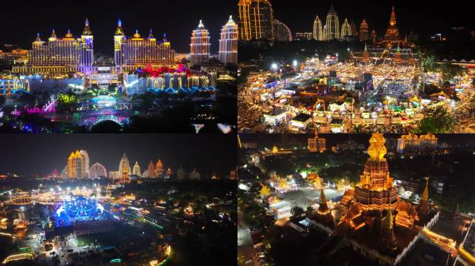 西双版纳告庄夜市夜景