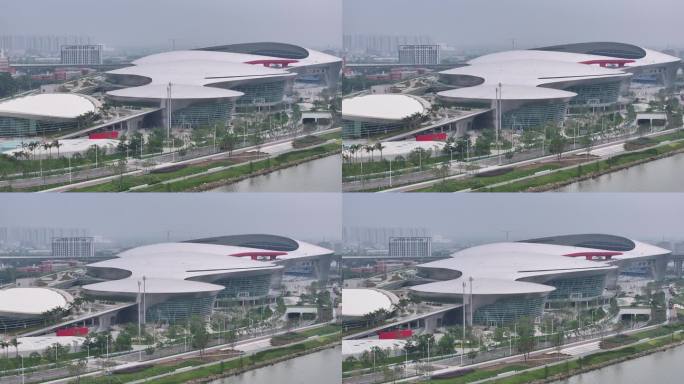 广东顺德新地标，得胜体育馆，航拍