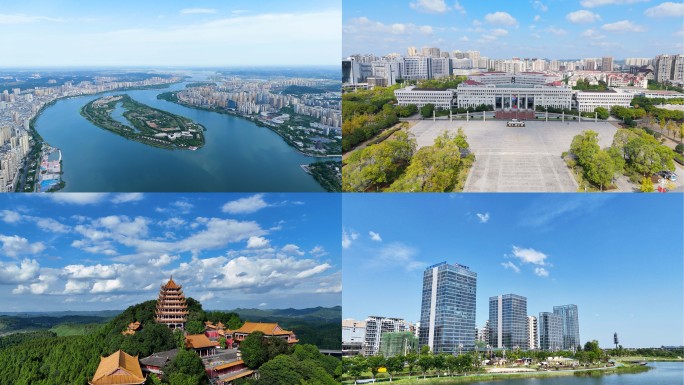 4K四川遂宁城市宣传片地标航拍合集