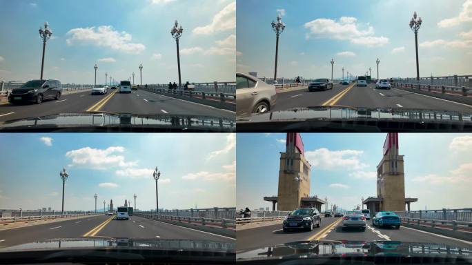 南京长江大桥行驶开车