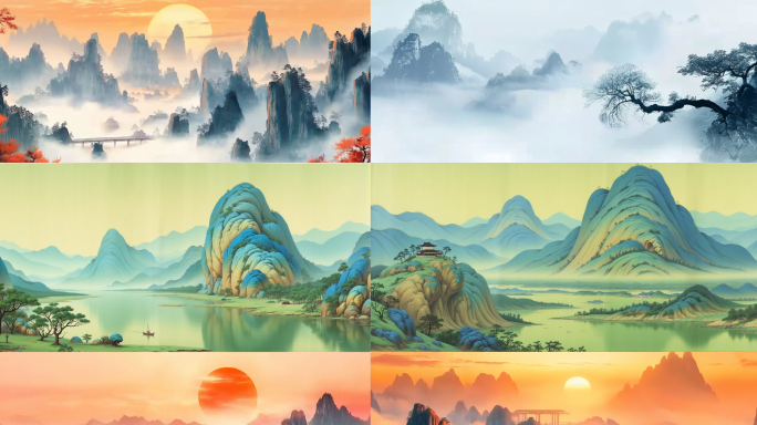 意境水墨 水墨山水 国风山水画合集
