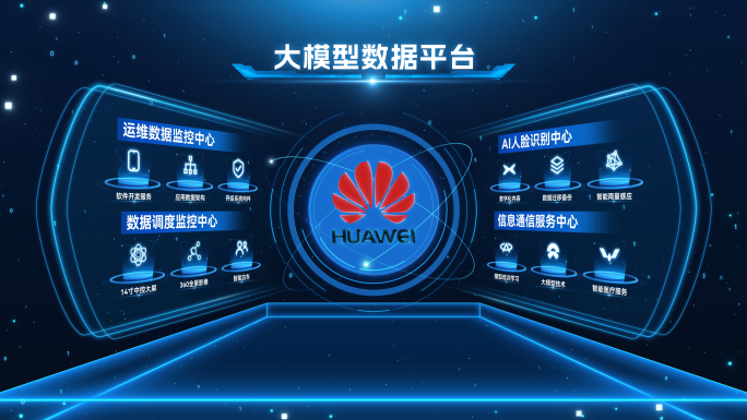 科技数字平台可视化大屏科技信息分类