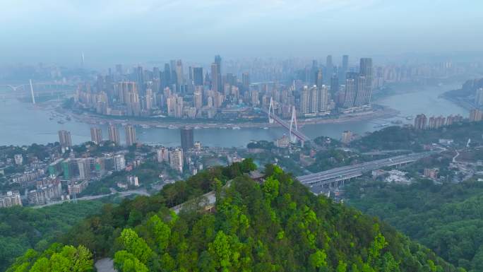 【最新】重庆渝中半岛航拍延时
